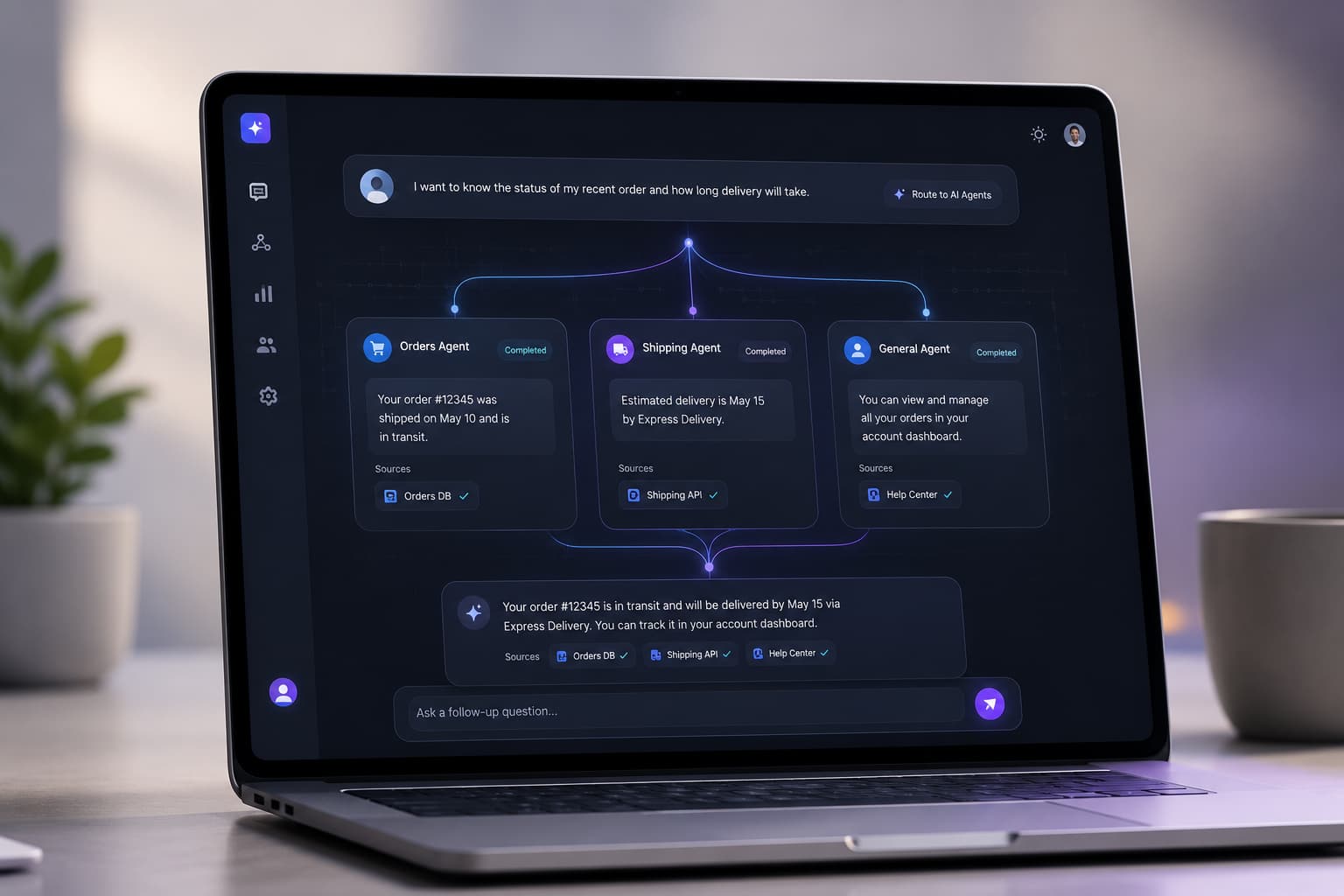 Agentic AI customer support system