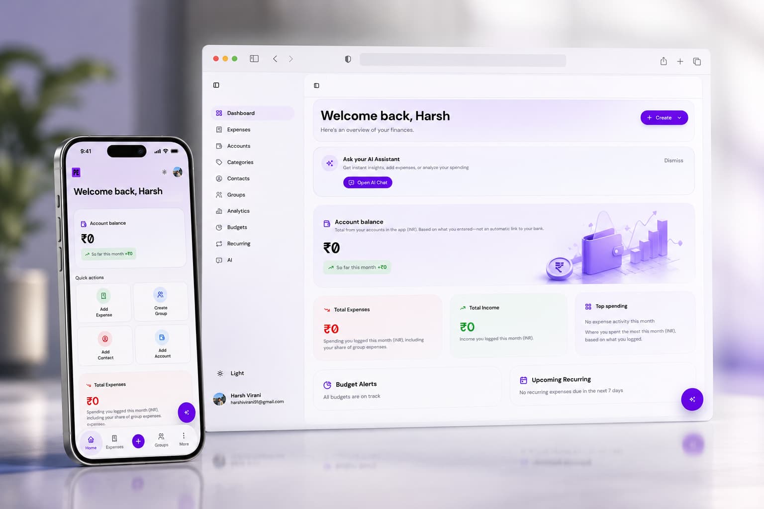 PocketPulse expense tracker PWA